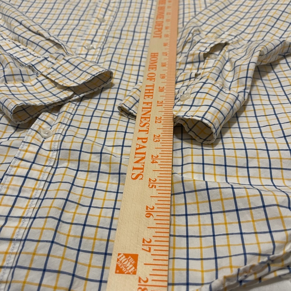 J. Crew Shirt Men’s Size L, Blue Yellow - Picture 4 of 13